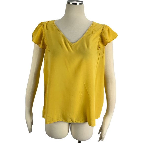 Old Navy Medium Yellow Blouse Summer - Picture 1 of 5